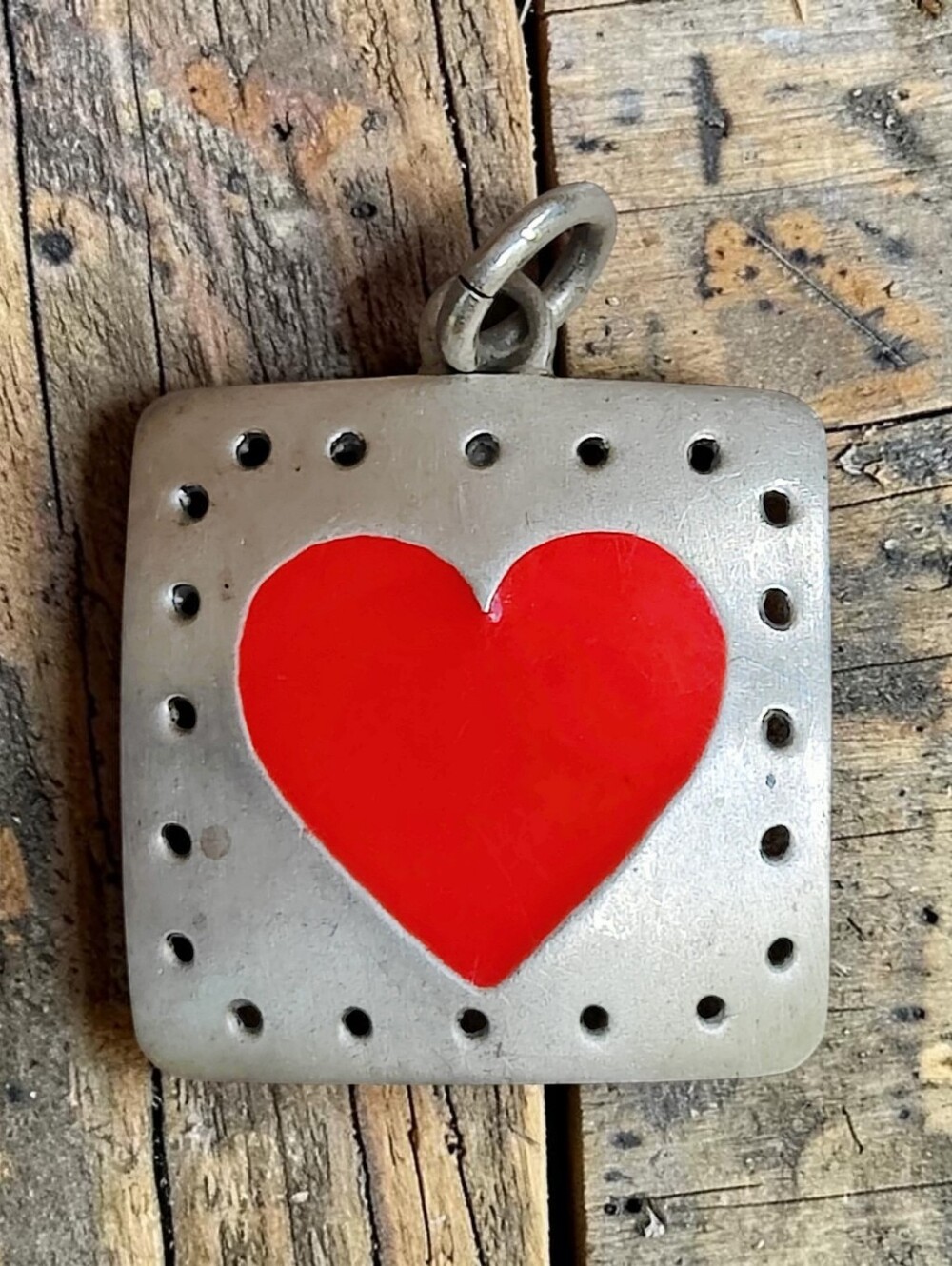 ❤️ Sterling Silver Carol & Company Square Heart Pendant